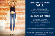 DESIGNER CLOTHING SALE