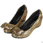 Prada news leather in snake casual shoes 028 gold